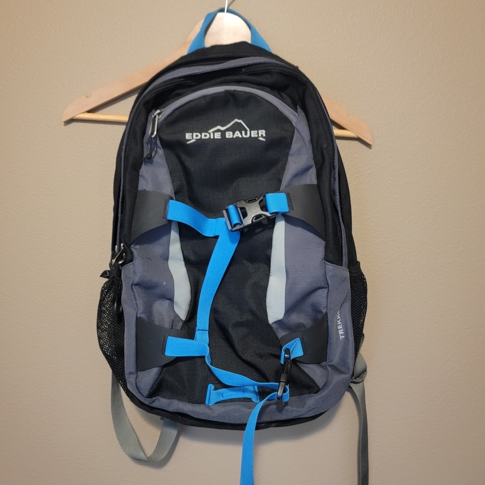 EDDIE BAUER Adventurer Hiking Camping Laptop College BACKPACK Blue &‎ Grey